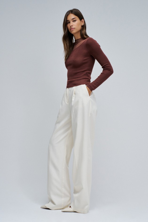 SWEATER WITH TRANSPARENCY