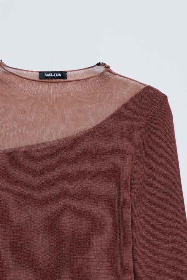 SWEATER WITH TRANSPARENCY