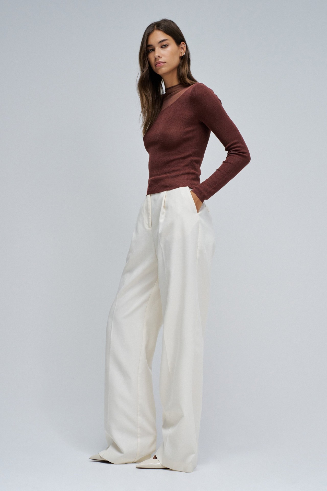 SWEATER WITH TRANSPARENCY