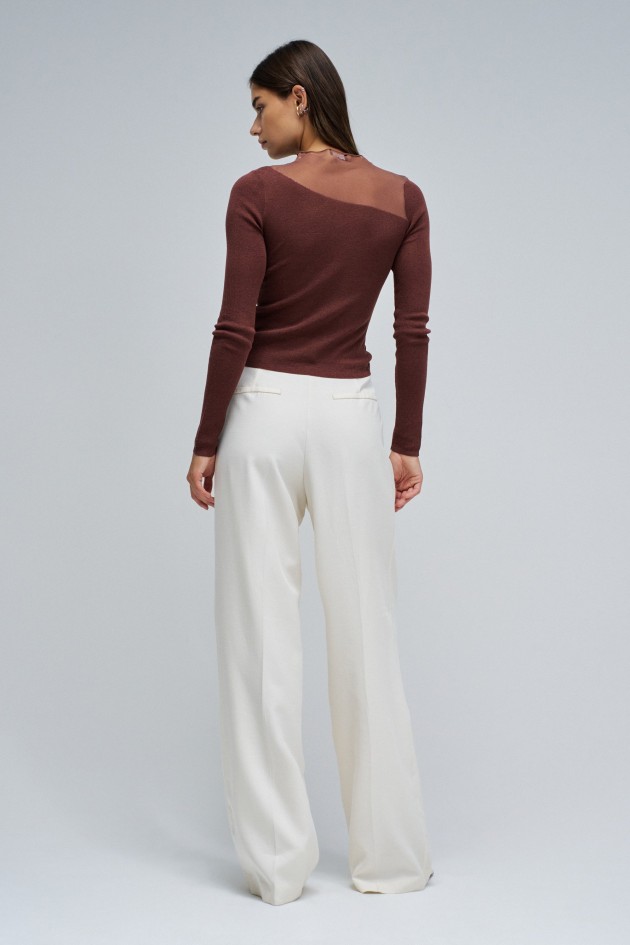 SWEATER WITH TRANSPARENCY