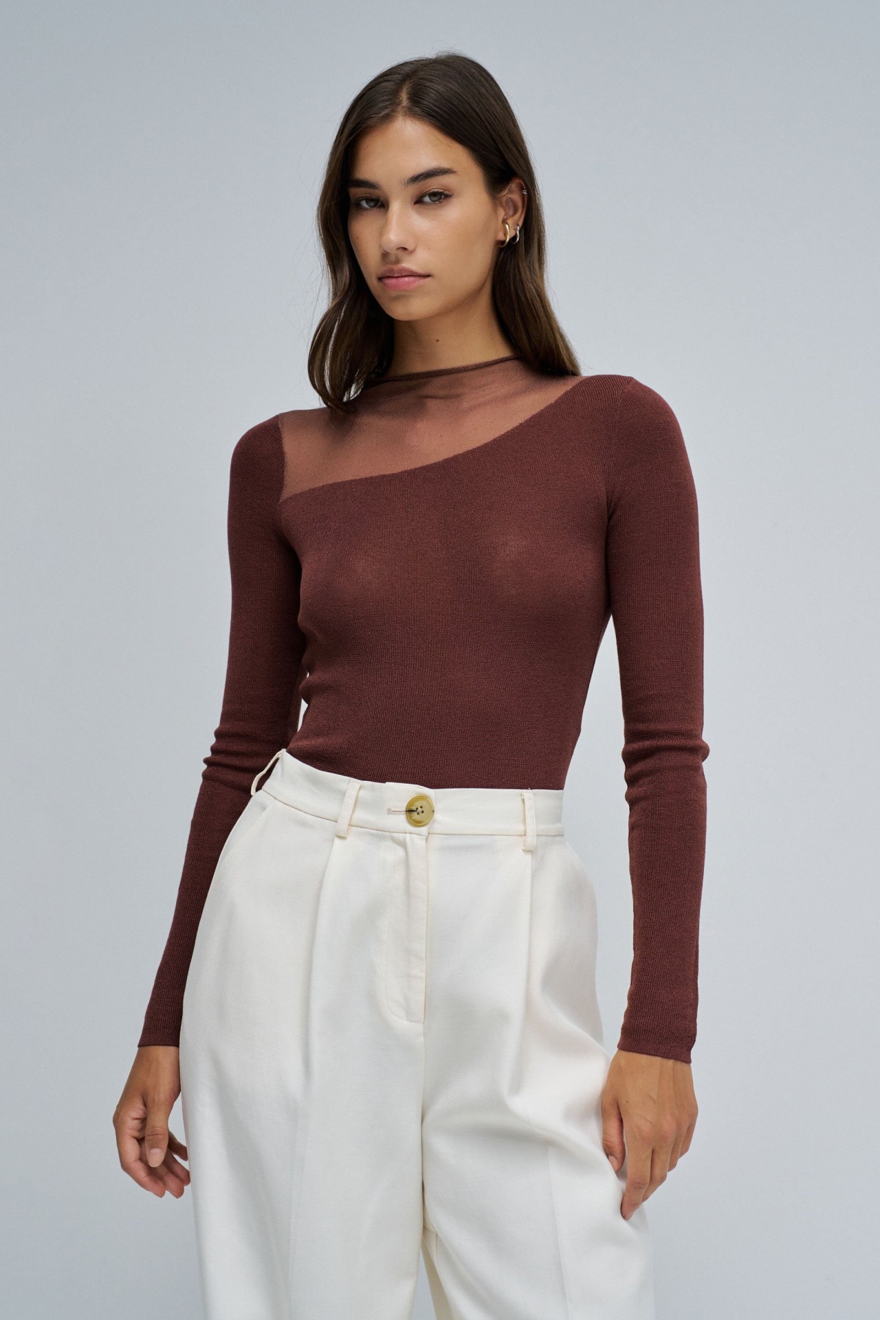 SWEATER WITH TRANSPARENCY