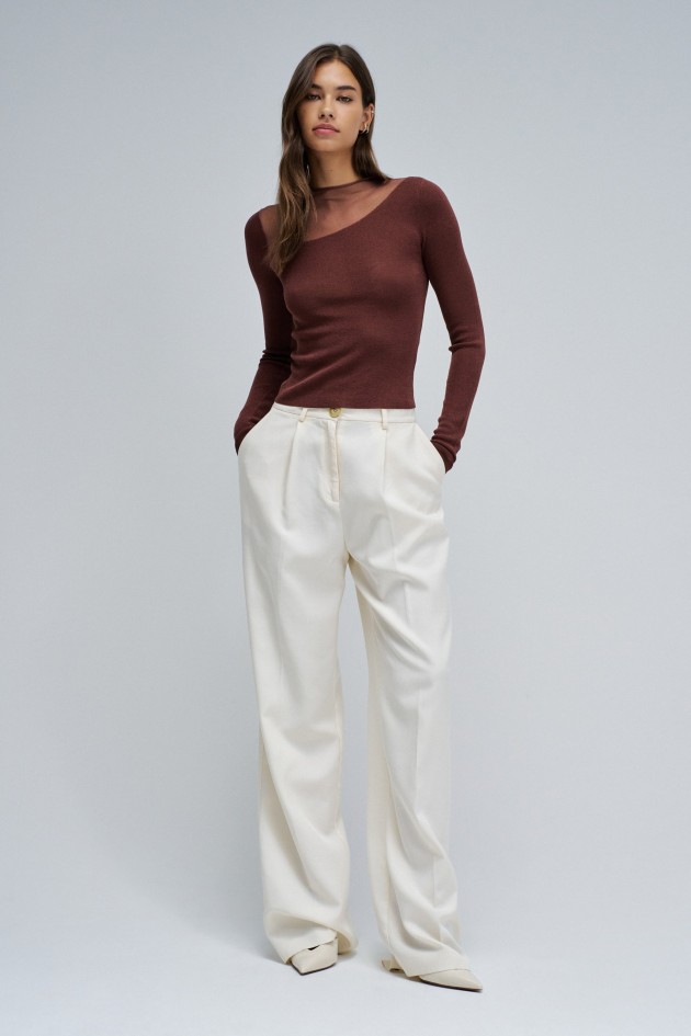 SWEATER WITH TRANSPARENCY