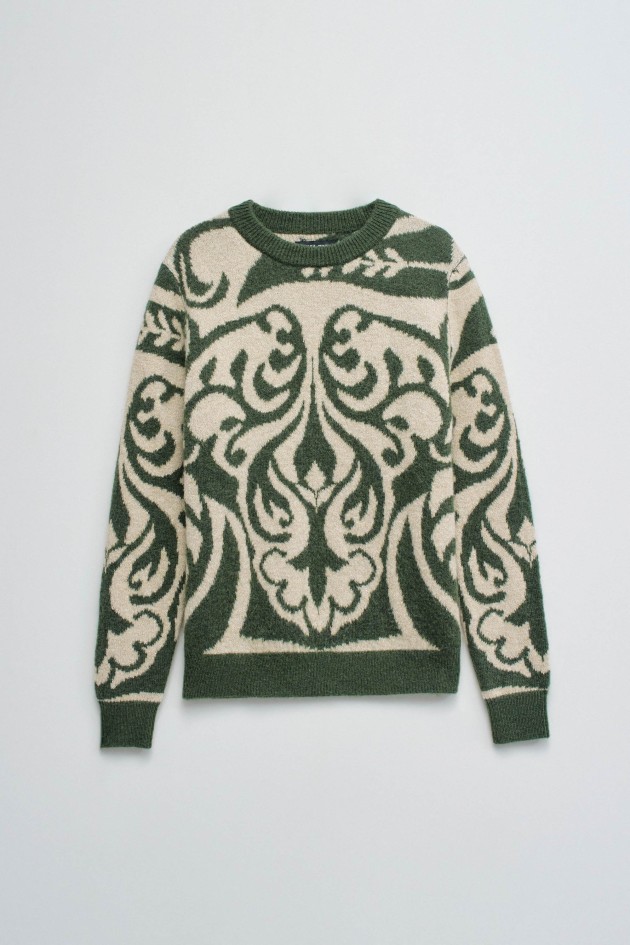 PULLOVER AUS WOLLE MIT JACQUARD