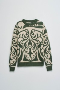 WOOL SWEATER WITH JACQUARD