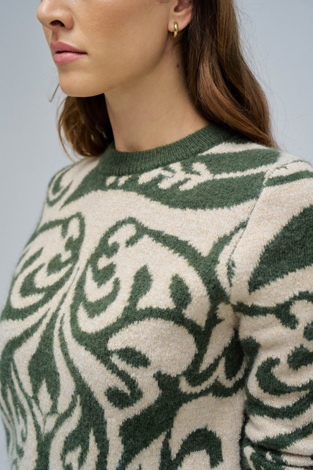PULLOVER AUS WOLLE MIT JACQUARD