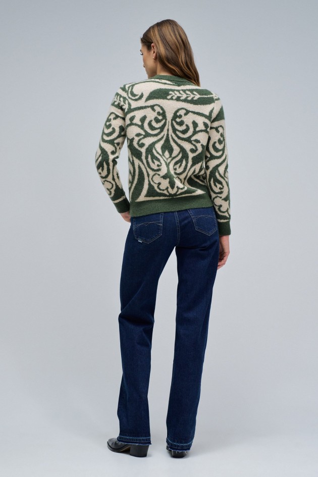 PULLOVER AUS WOLLE MIT JACQUARD