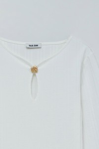 CAMISOLA DE MALHA CANELADA