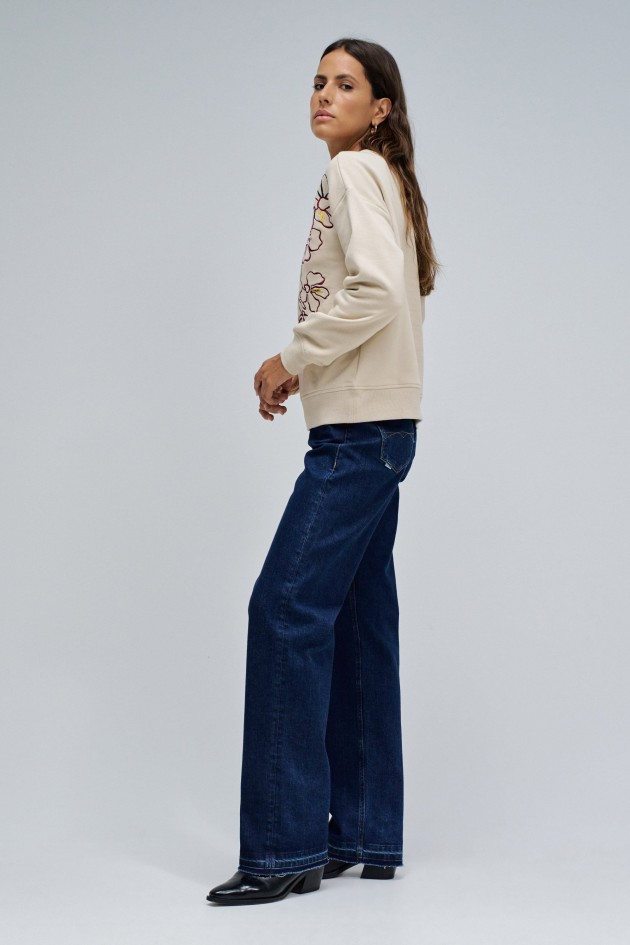 SWEAT � BRODERIE FLORALE