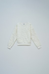 SWEATSHIRT WITH FLORAL EMBROIDERY