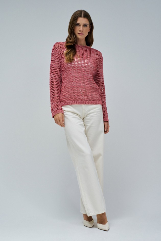 STRICKPULLOVER MIT GLANZ