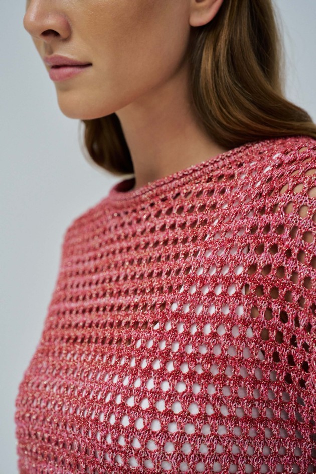 STRICKPULLOVER MIT GLANZ
