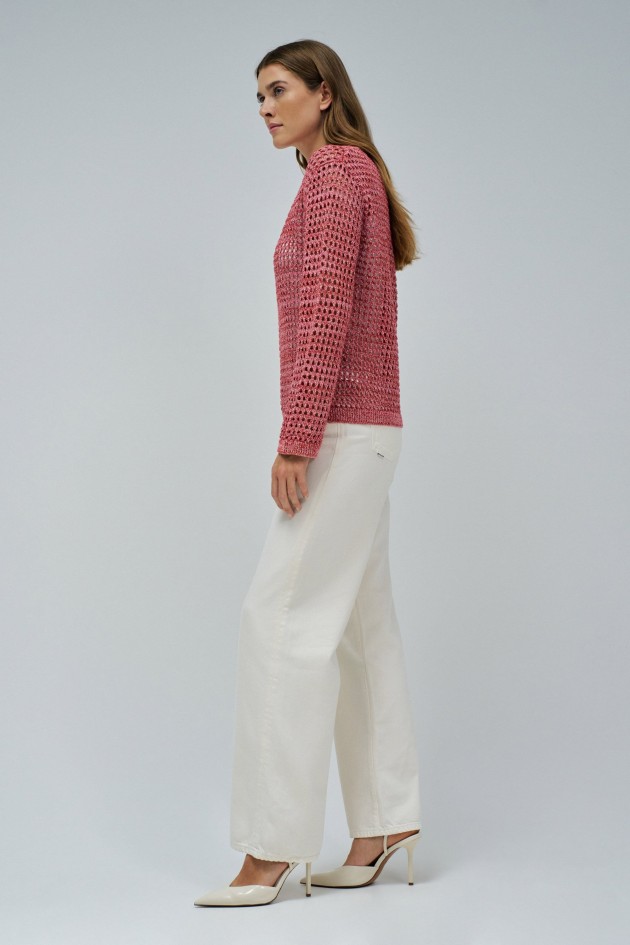 STRICKPULLOVER MIT GLANZ