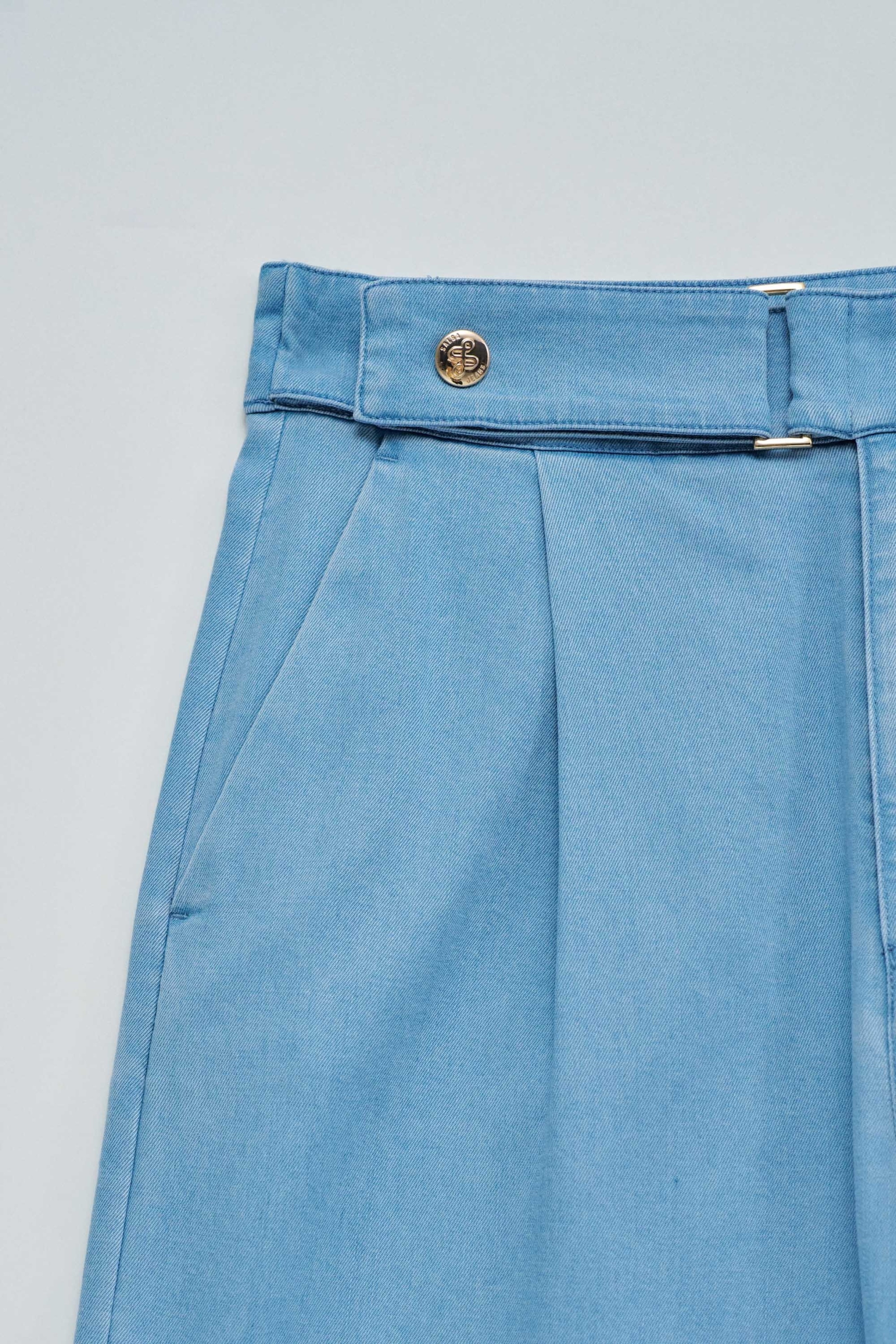 PANTALONES PALAZZO EN LIGHTDENIM