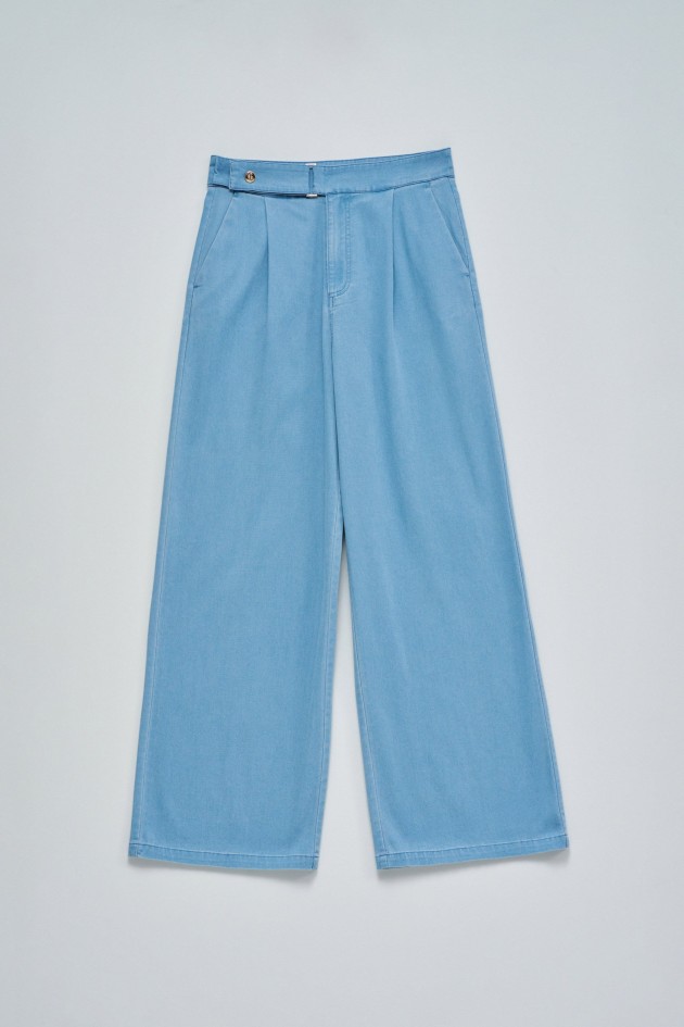 PANTALONES PALAZZO EN LIGHTDENIM