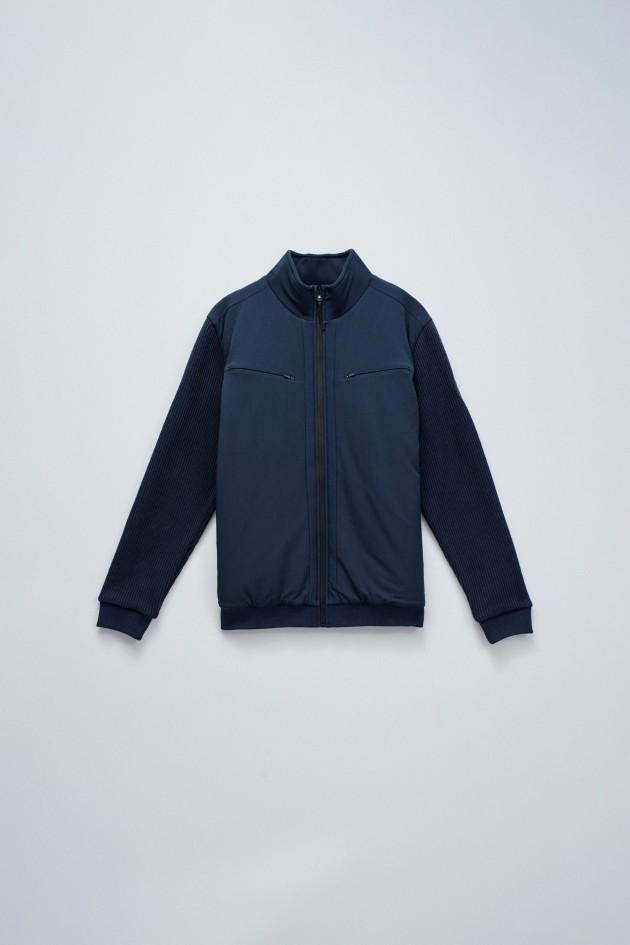 VESTE REMBOURRÉE AVEC MÉLANGE DE MATÉRIAUX