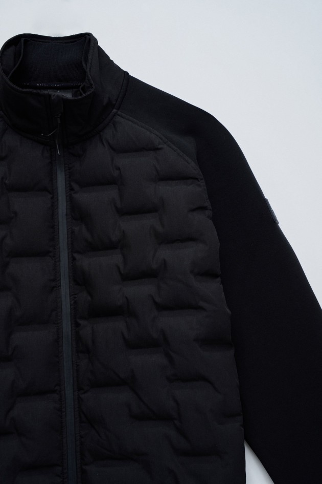 VESTE REMBOURRÉE AVEC MÉLANGE DE MATÉRIAUX