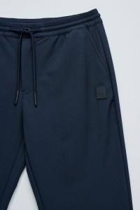 SLIM FIT JOGGERS TROUSERS IN FABRIC