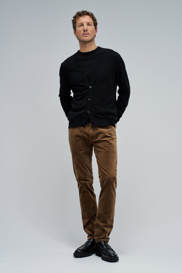 REGULAR FIT JOGGERS TROUSERS IN CORDUROY