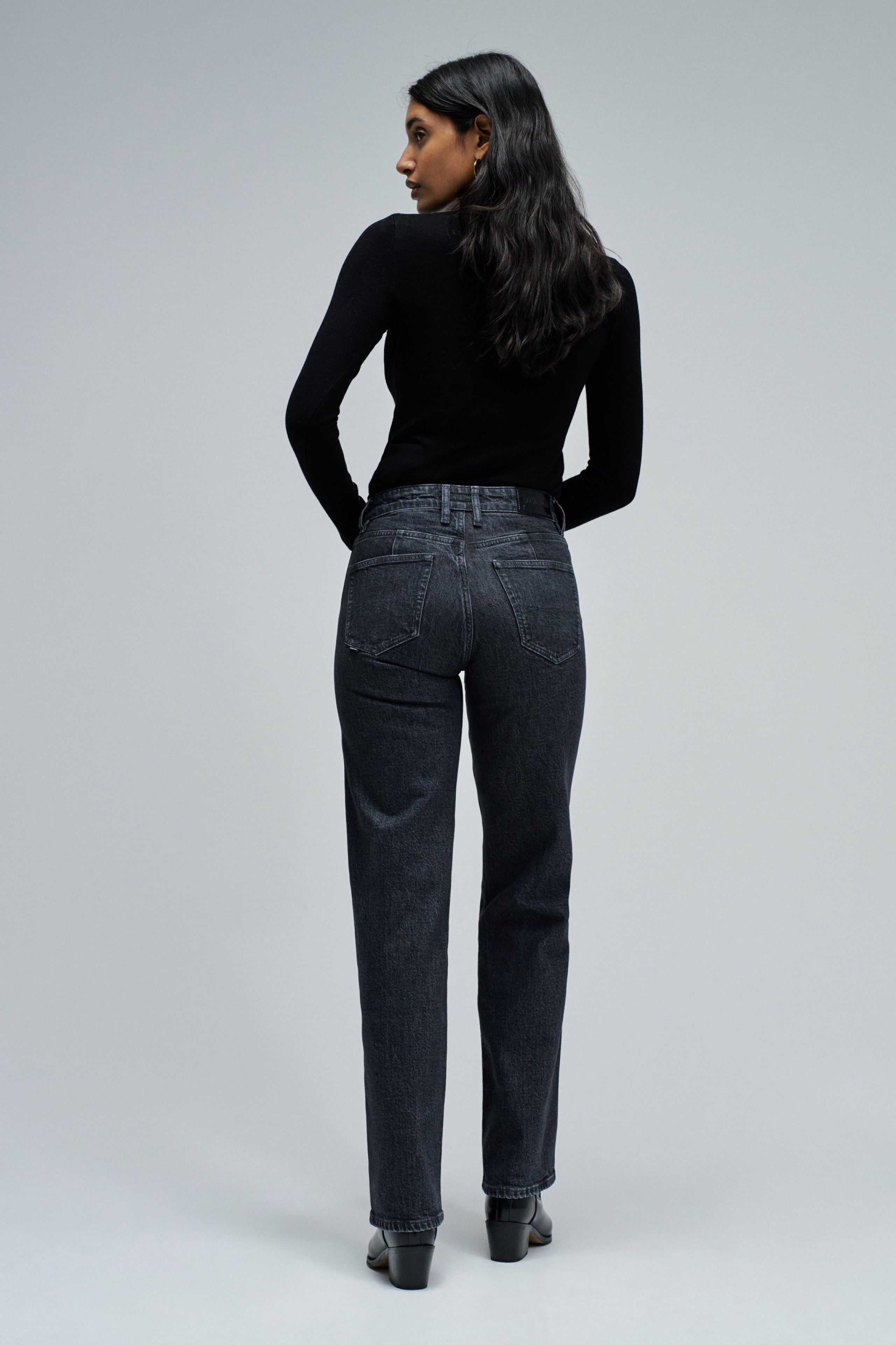 Jean Noir Brillant Reals Jeans Taille L – Neuf Avec étiquettes, Coton Mélangé, étiqueté 39€