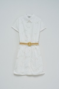 EMBROIDERED SHIRT DRESS