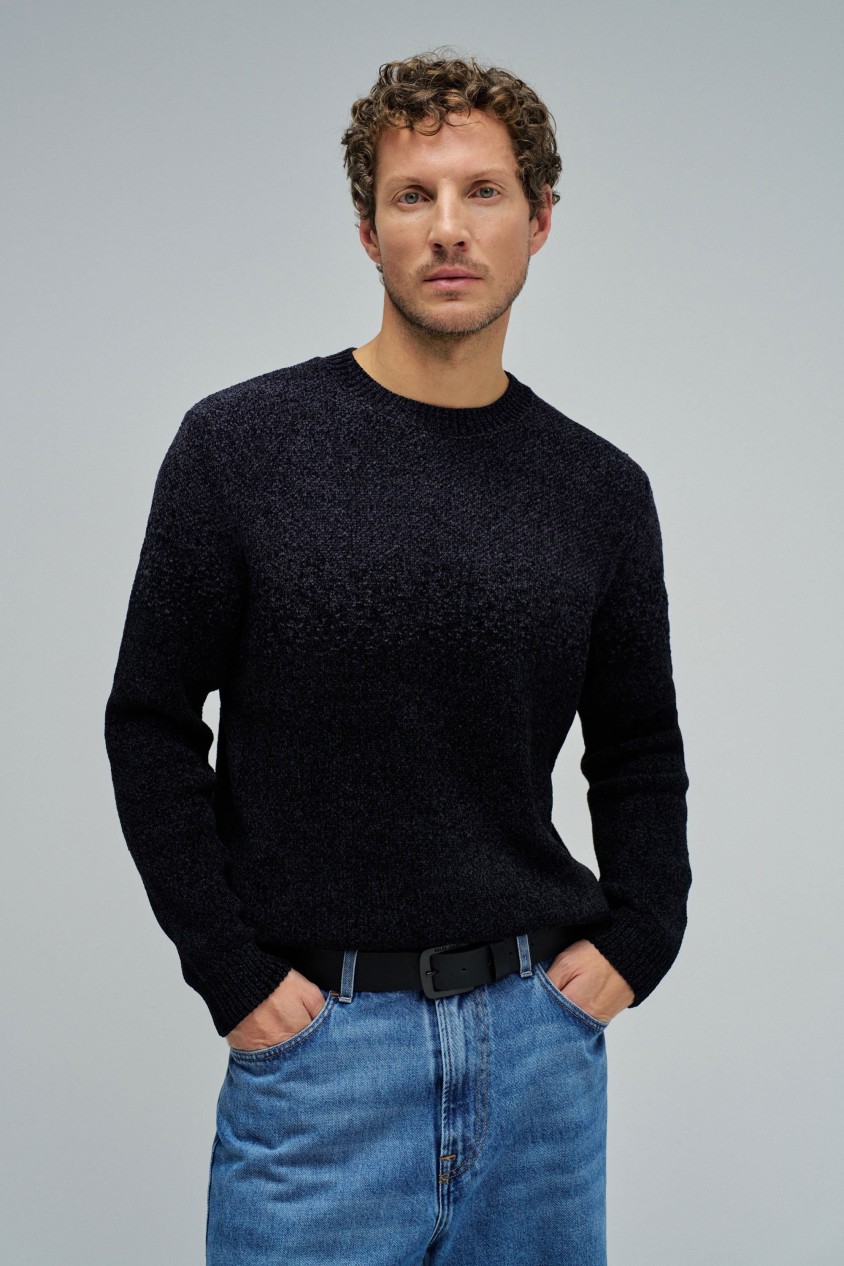 CAMISOLA DE MALHA COM EFEITO GRADIENTE