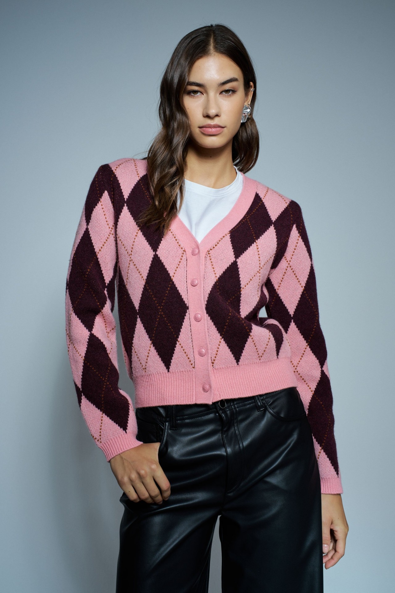 CARDIGAN WITH CHECK PATTERN