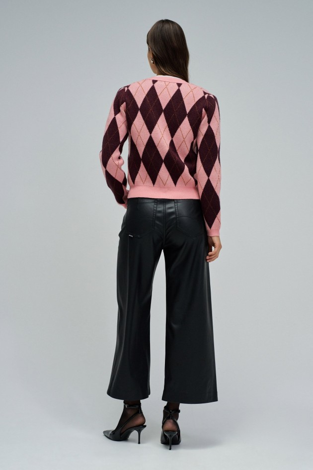 CARDIGAN COM PADRÃO GEOMÉTRICO