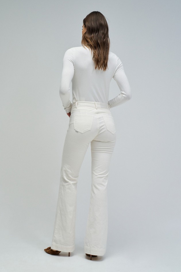 JEAN DESTINY PUSH UP FLARE EN VELOURS CÔTELÉ