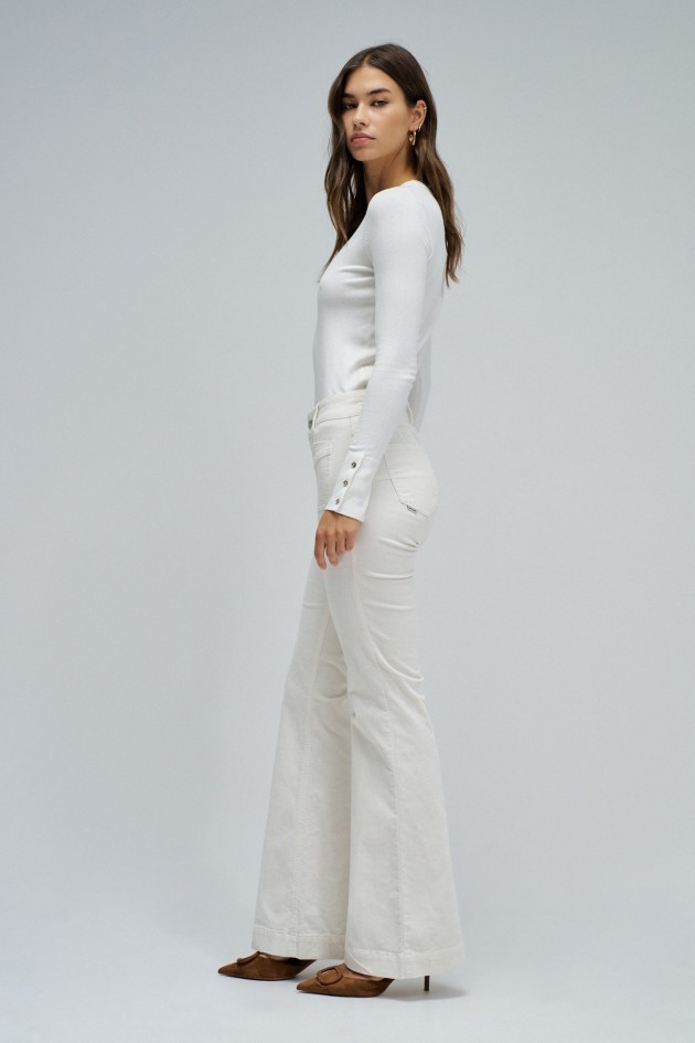 JEAN DESTINY PUSH UP FLARE EN VELOURS CÔTELÉ