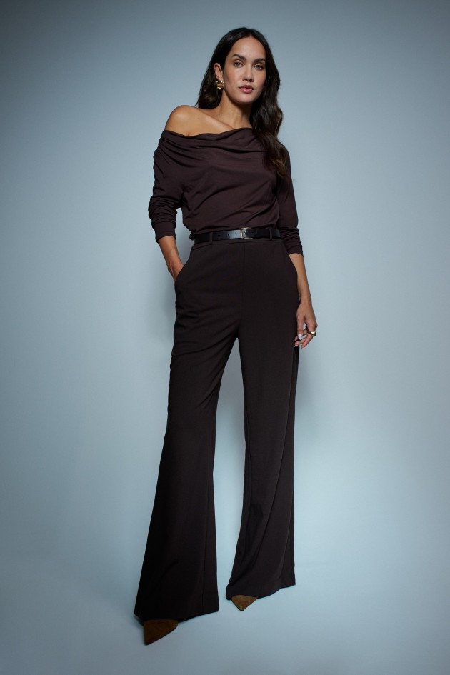 JUMPSUIT WITH MIXED MATERIALS
