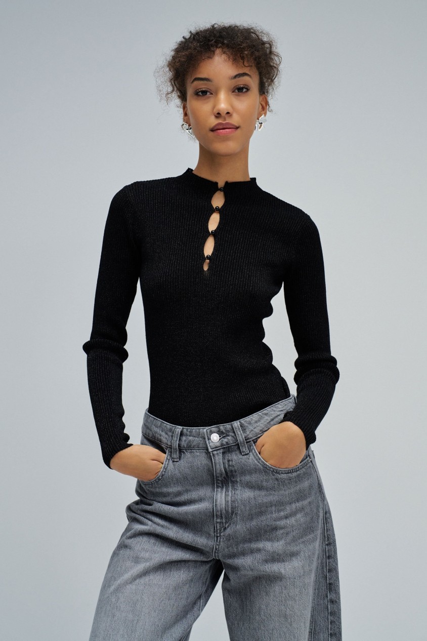 GL�NZENDER STRICKPULLOVER