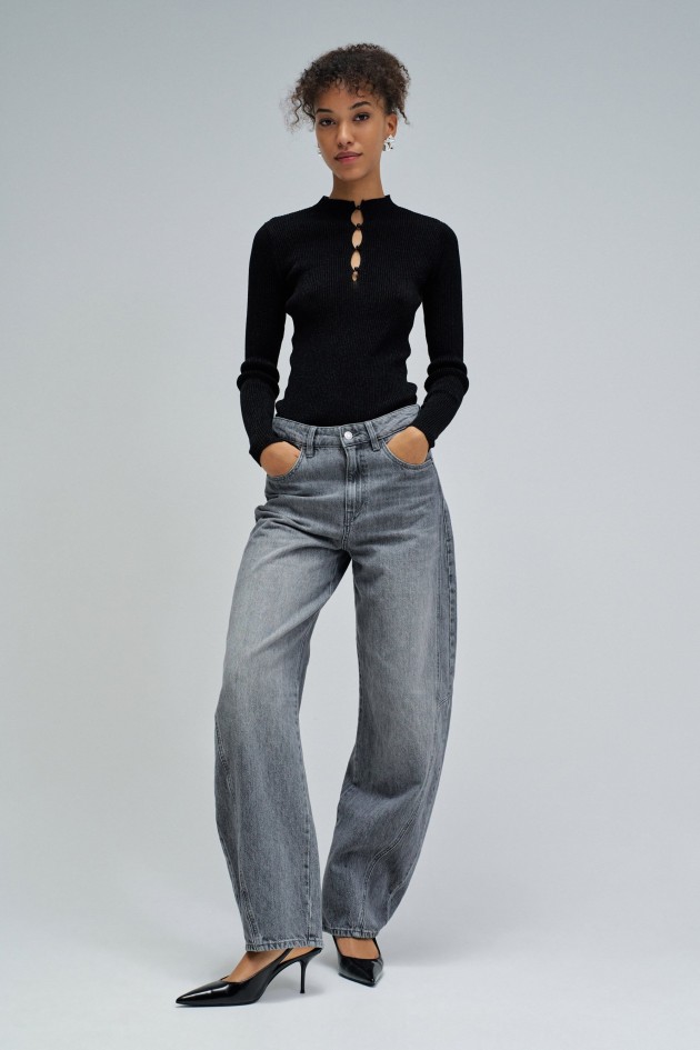 SHINY KNIT SWEATER