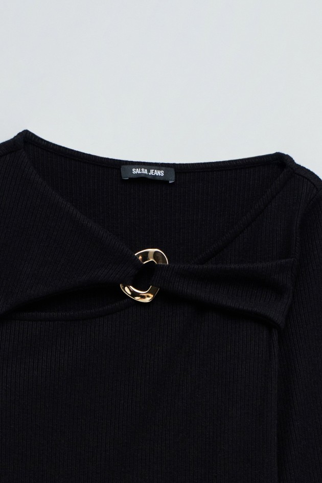 PULL EN MAILLE CÔTELÉE