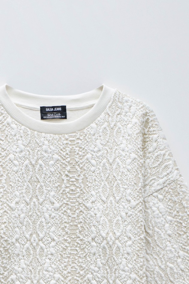 SWEATSHIRT COM LUREX STAR CLUB