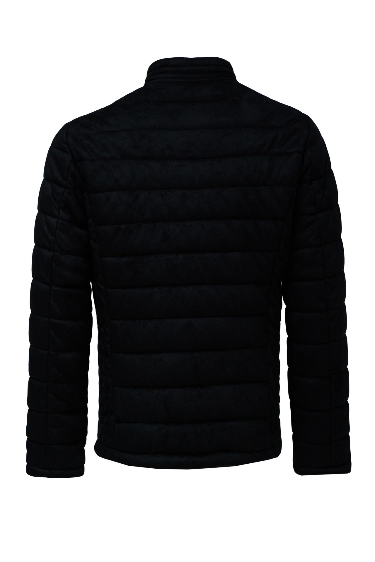 OUTLET SUEDE QUILTED PUFFER, BLACK,