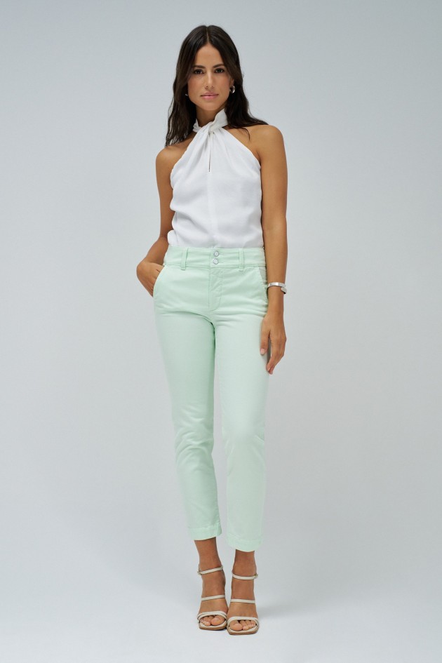 CHINO SECRET PUSH IN CROPPED SLIM