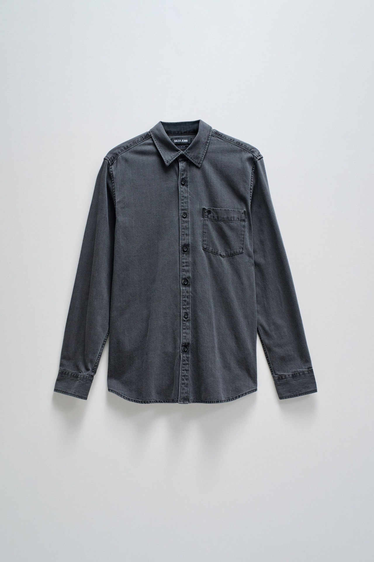 REGULAR BLACK DENIM SHIRT OUTLET