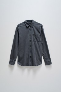 REGULAR BLACK DENIM SHIRT OUTLET