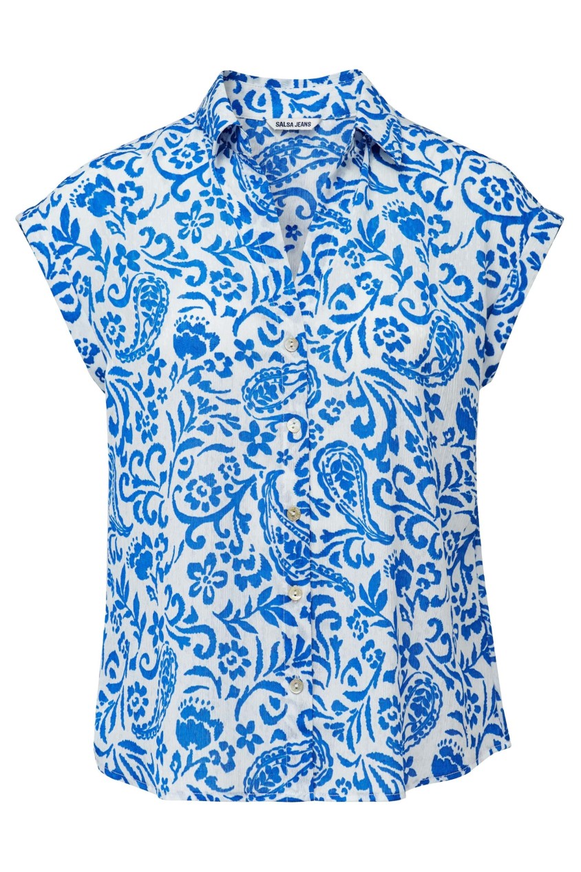 OUTLET SHORTS SLEEVE SHIRT MICRO PRINT