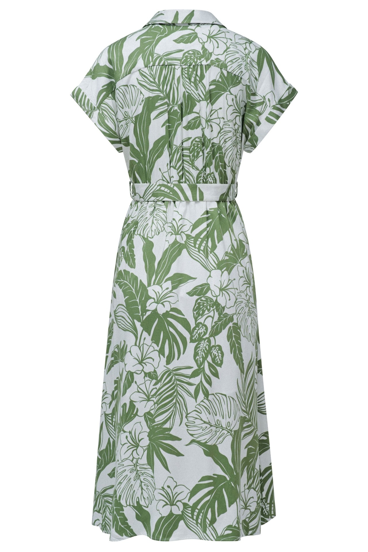 OUTLET MIDI DRESS ALL OVER PRINT TENCEL