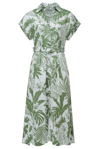 OUTLET MIDI DRESS ALL OVER PRINT TENCEL