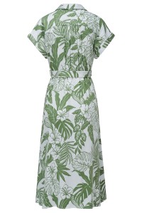 OUTLET MIDI DRESS ALL OVER PRINT TENCEL