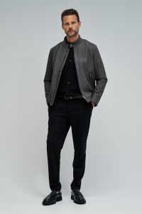 BLUS�O BIKER EFEITO SUEDE