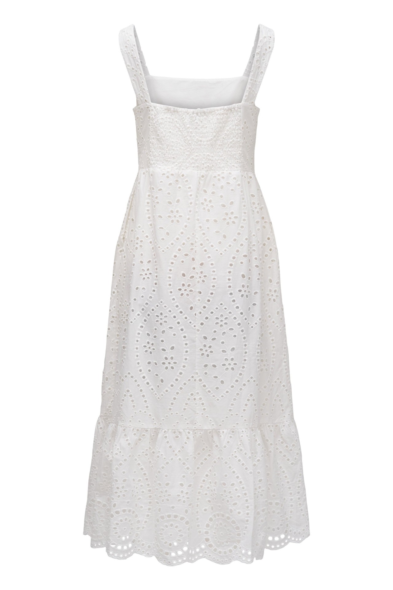 OUTLET SWISS EMBROIDERY LONG, WHITE, XL