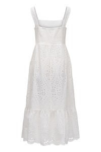 OUTLET SWISS EMBROIDERY LONG, WHITE, XL