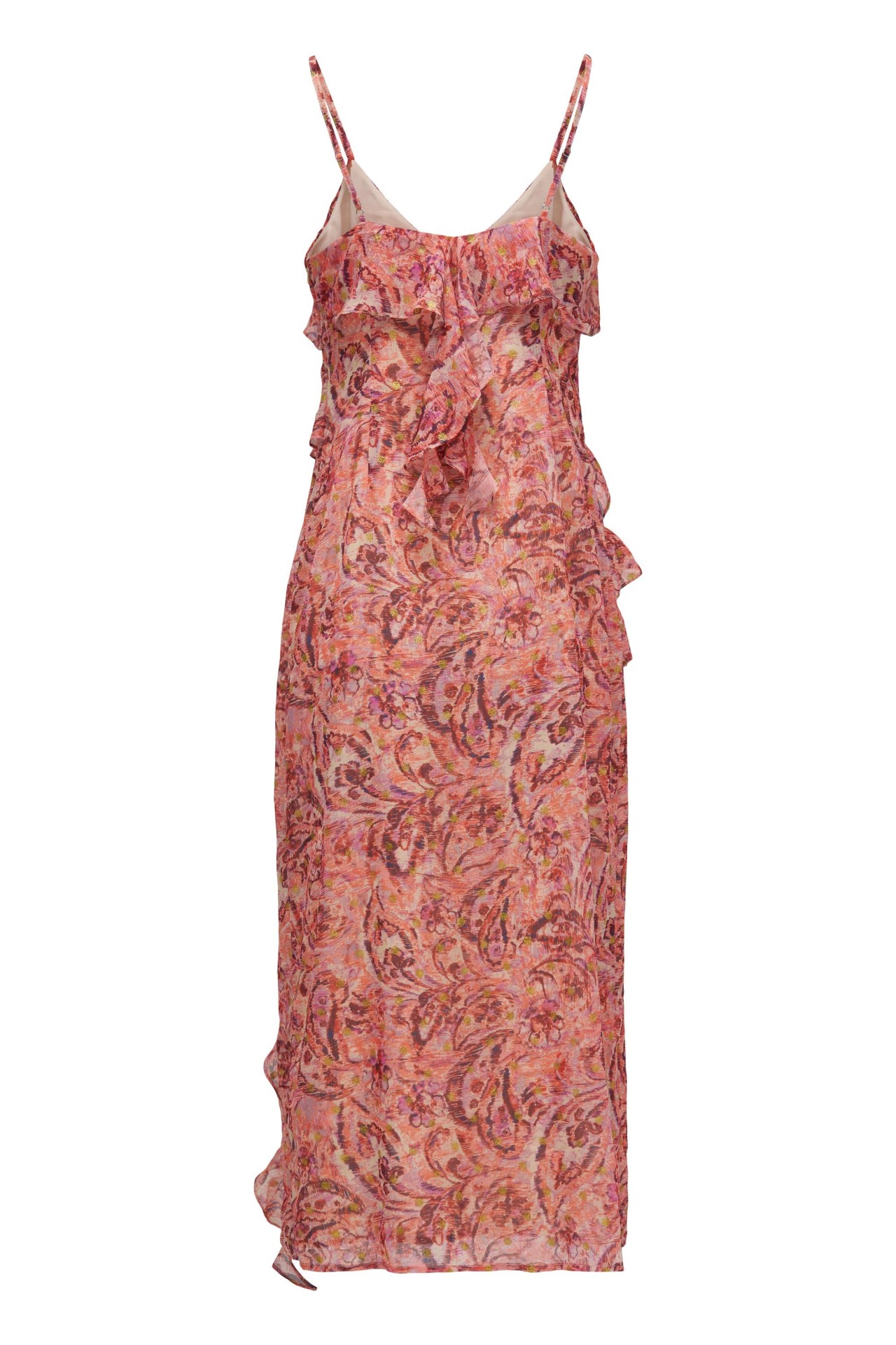 OUTLET LONG RUFFLES D, MEDIUM ORANGE, XL