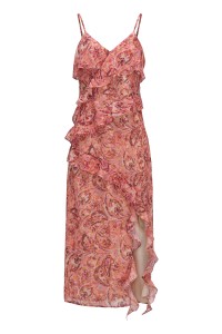 OUTLET LONG RUFFLES D, MEDIUM ORANGE, XL
