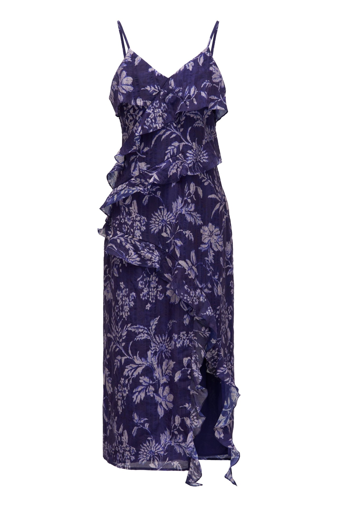 OUTLET LONG RUFFLES DR, DARK BLUE V1, XL