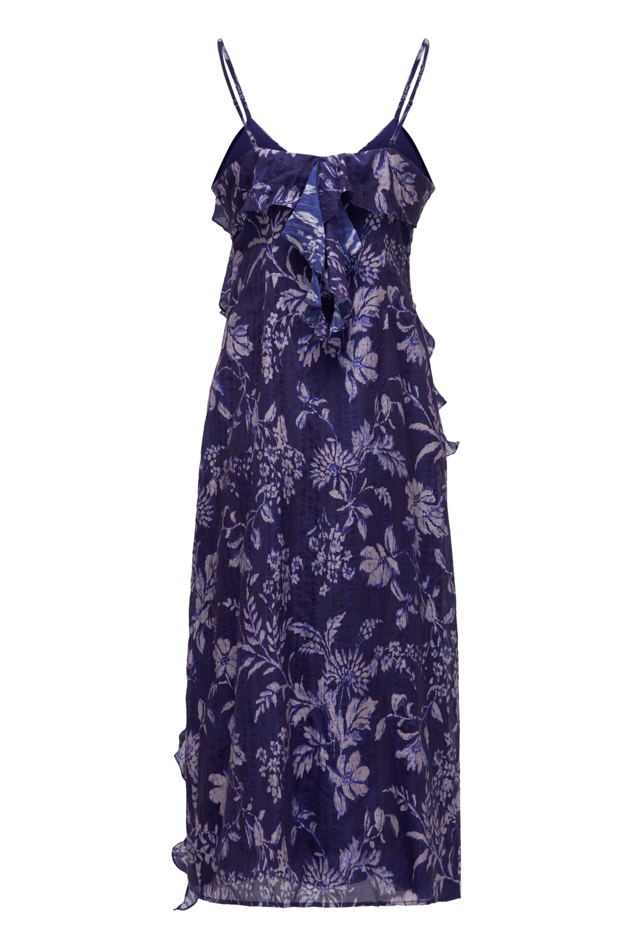 OUTLET LONG RUFFLES DR, DARK BLUE V1, XL
