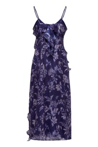 OUTLET LONG RUFFLES DR, DARK BLUE V1, XL